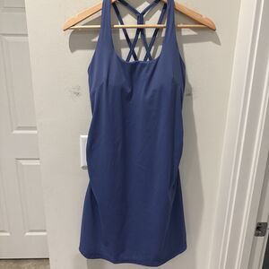 Maacie For Moms To Be Strapped Active Maternity Dress Blue Size Small